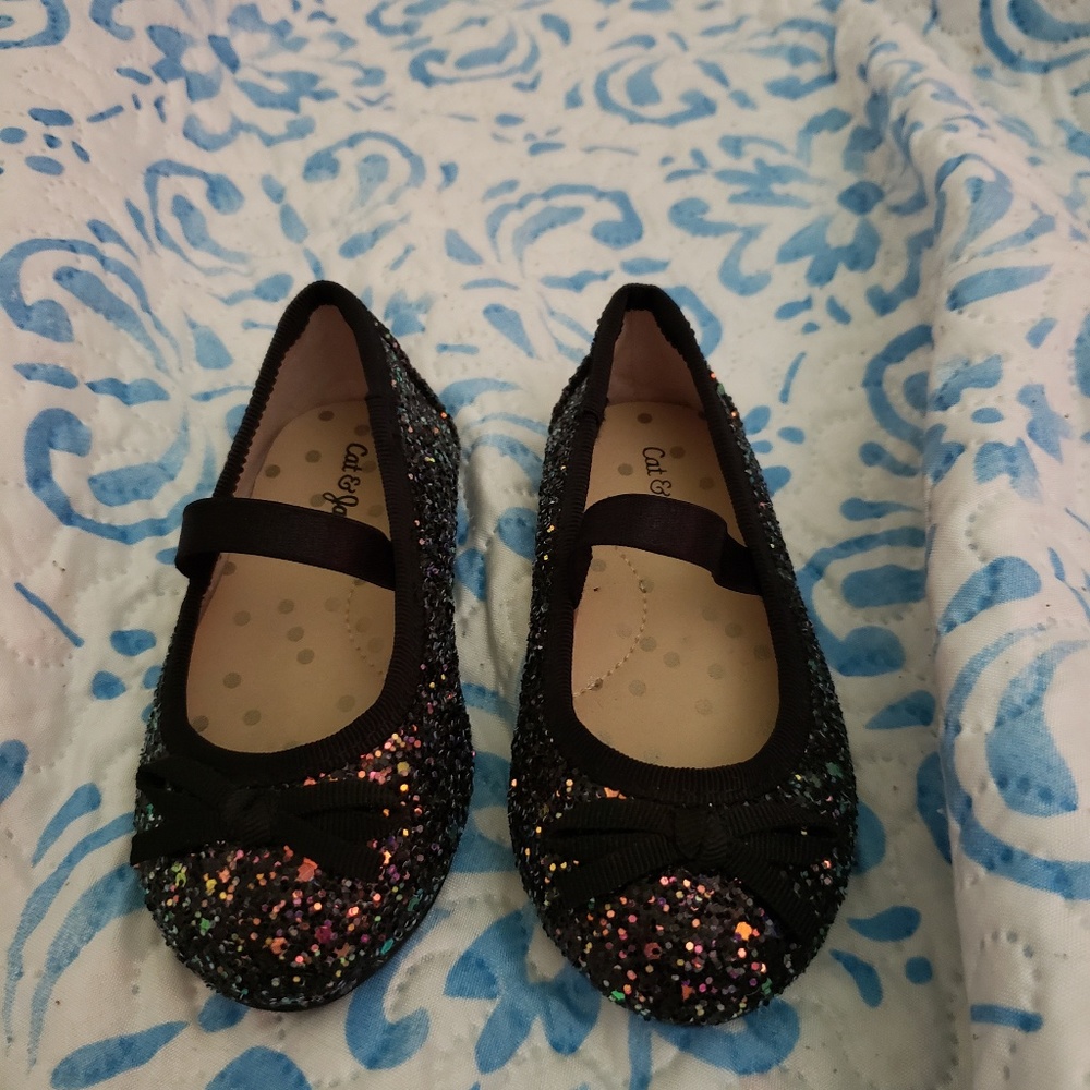 Toddler slip ons glitter